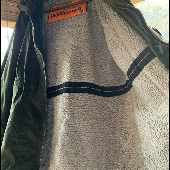 Olive Wind Parka Coat - Picture 3 of 5